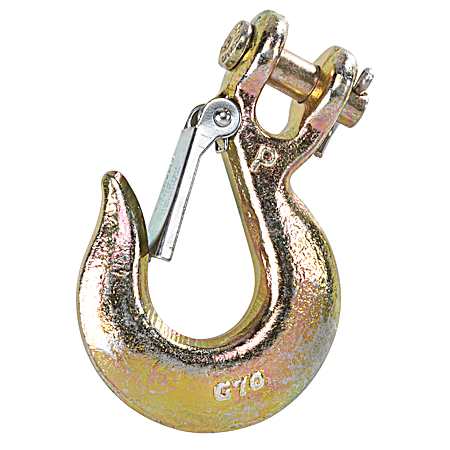G70 Clevis Slip Hook with Latch - Yellow Zinc