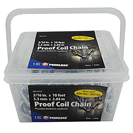 3/16 in x 10 ft Zinc Proof Coil Chain