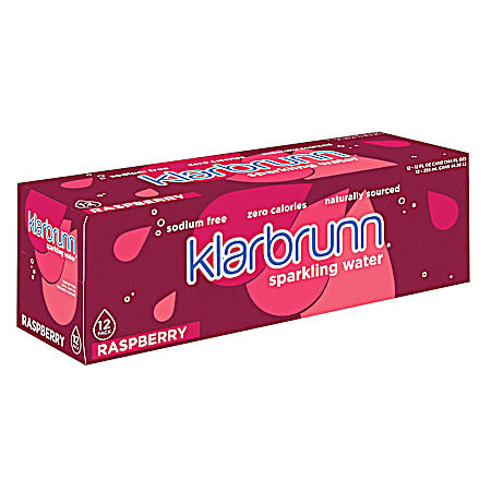 12 oz Raspberry Sparkling Water - 12 pk