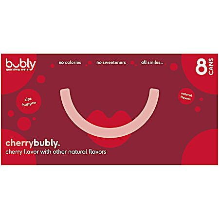 12 oz Cherry Enhanced Sparkling Water - 8 pk