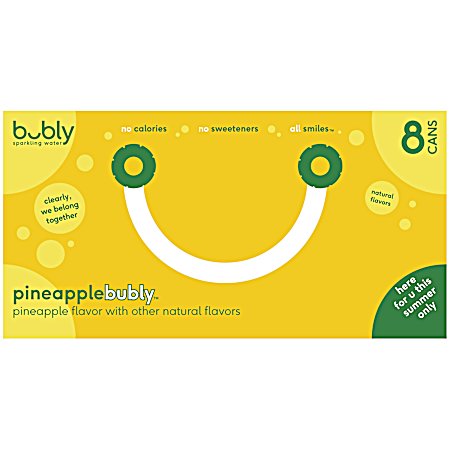 12 oz Pineapple Enhanced Sparkling Water - 8 pk