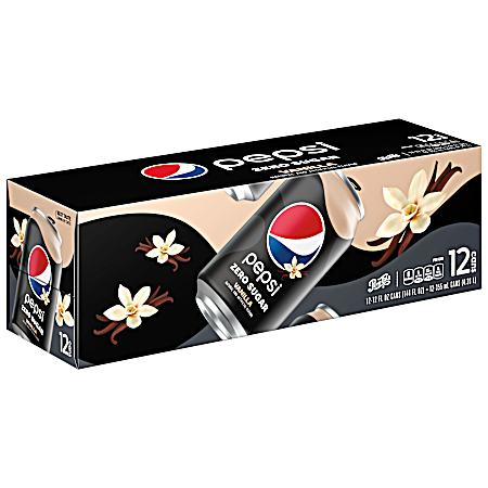 12 oz Zero Sugar Vanilla Soda - 12 pk