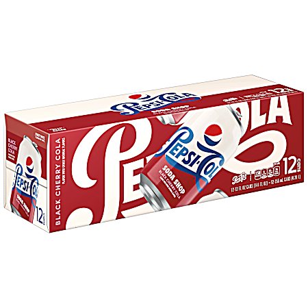 12 fl oz Soda Shop Black Cherry Cola Soda - 12 Pk