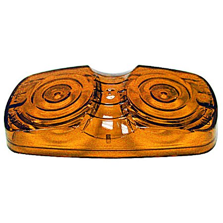 Amber Double Bulls- Eye Clearance & Side Marker Replacement Lens - 138-15A