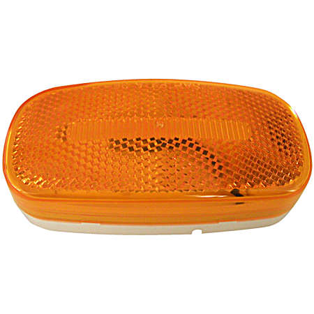 Amber Oval LED Clearance & Side Marker Light w/ Reflector - V180A