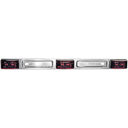 Red LED Stainless Light Identification Light Bar - V191-3RL
