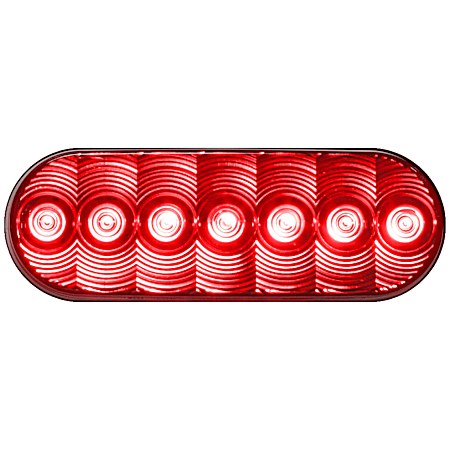 Red Grommet Oval LED Stop, Turn & Tail Light Mount Kit - V821KR-7