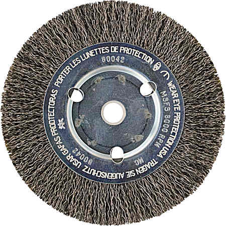 6 In. Crimped Wire Wheel Brush - Narrow Face
