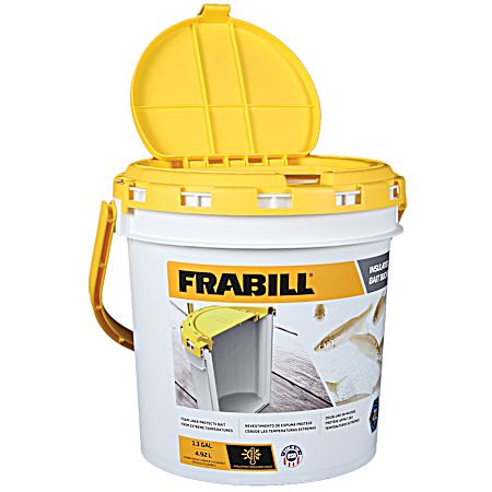 1.3 Gal Capacity Foam LIned Insulated Minnow Bucket