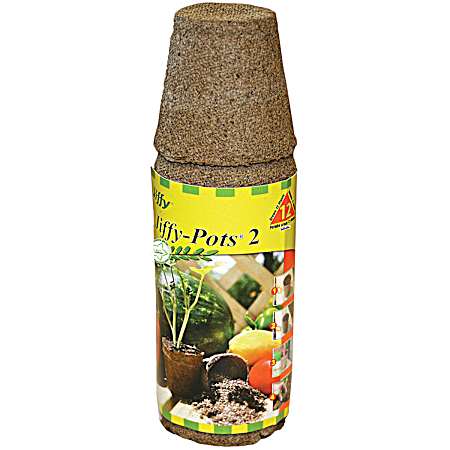 2-in Round Peat Pots - 12 Pk
