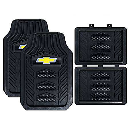 4 Pc Black Chevrolet Weatherpro Floor Mat Set