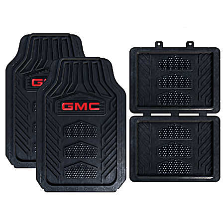 4 Pc Black GMC Weatherpro Floor Mat Set