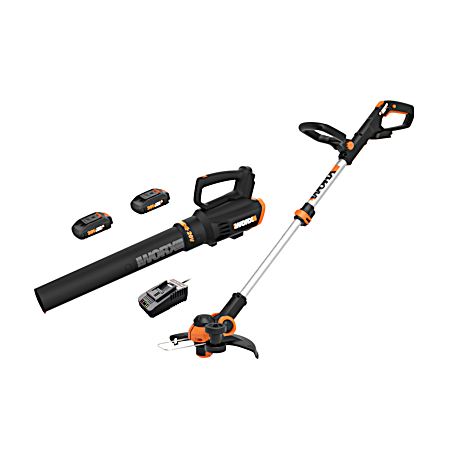 20V 12 in Cordless String Trimmer/Edger & Turbine Blower Combo Kit