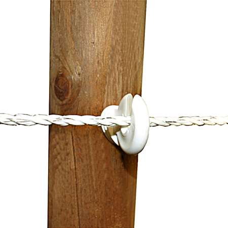 White Screw-In Ring Insulators - 25 Pk