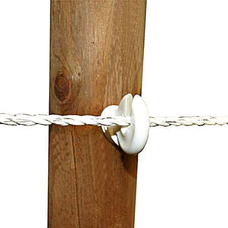 3.75 in White Screw-In Ring Insulators - 10 Pk