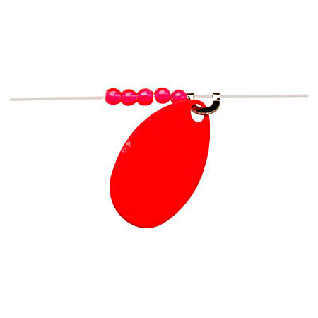 Red Devil Single Hook Spinner - Fluorescent Red