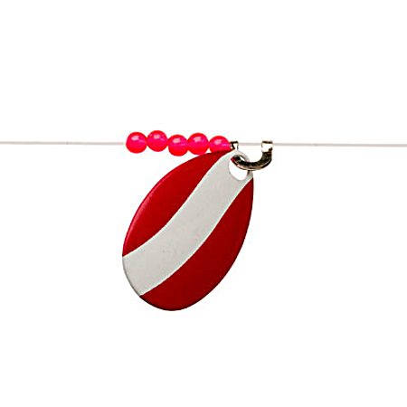 Red Devil Single Hook Spinner - Red/White