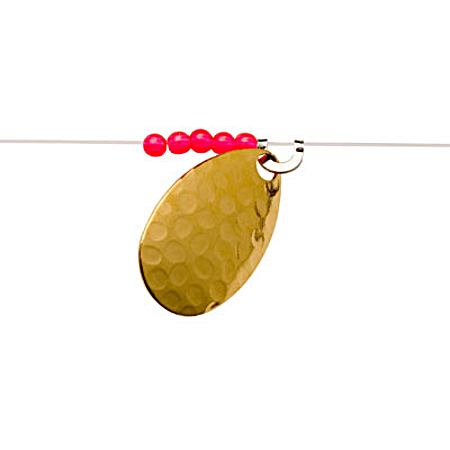 Red Devil Single Hook Spinner - Hammered Gold