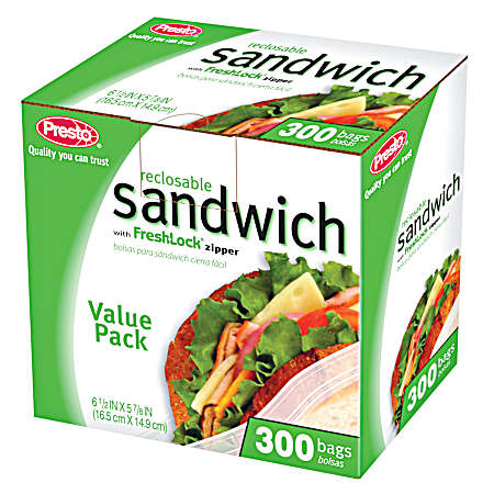 Reclosable Sandwich Bags - 300 Ct.