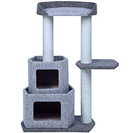 Kitty Power Paws 38.25 in Grey Cat Sky Condo
