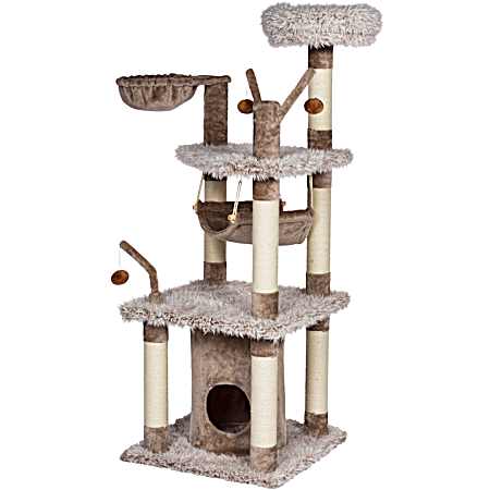 Kitty Power Paws Brown & Tan Siberian Mountain Plush Cat Tree