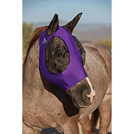 Small/Cob Purple Comfort Fit Lycra Fly Mask for Horses