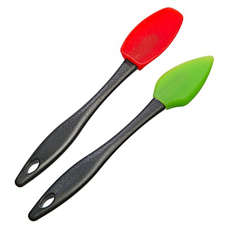 Red & Green Mini Silicone Spatulas - Set of 2