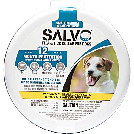6-Month Small/Medium Dog Flea & Tick Collar - 2 Pk