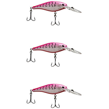 3 Pk. Flicker Shad - Pink Tiger