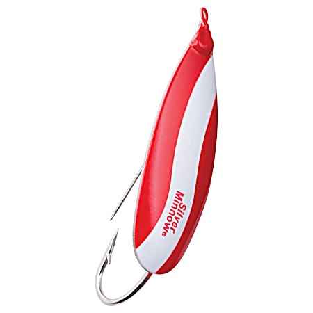 Silver Minnow Spoon - Red & White