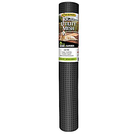 3 ft x 15 ft Black Rigid Utility Mesh