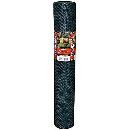3 ft x 25 ft Green Poultry Net