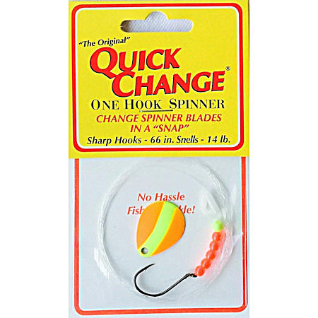 1 Hook Spinner - Chartreuse Orange
