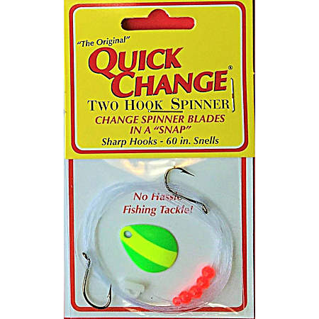 2 Hook Spinner - Chartreuse Green