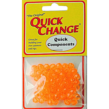 Faceted 6MM Beads - Orange