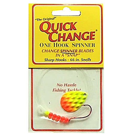 Diamond 1 Hook Spinner - Chartreuse/Orange