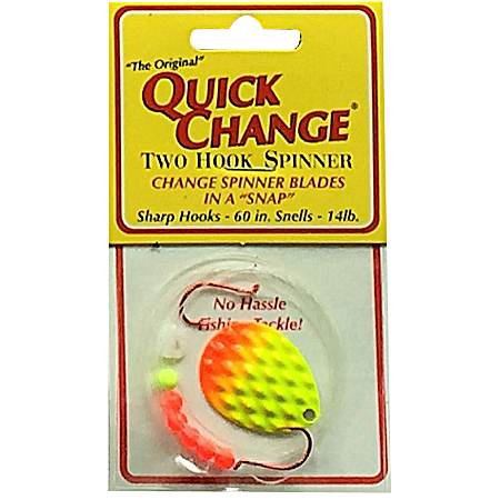 Diamond 2 Hook Harness - Chartreuse/Orange