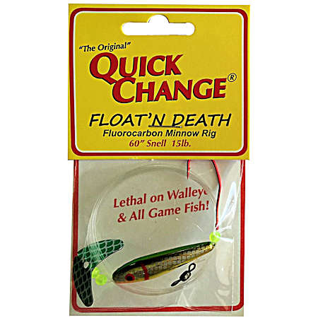 Rainbow Float'n Death Wing Blade Minnow Rig