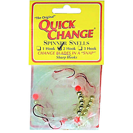 Gold 2 Hook Spinner Snell Rig - 6 Pk