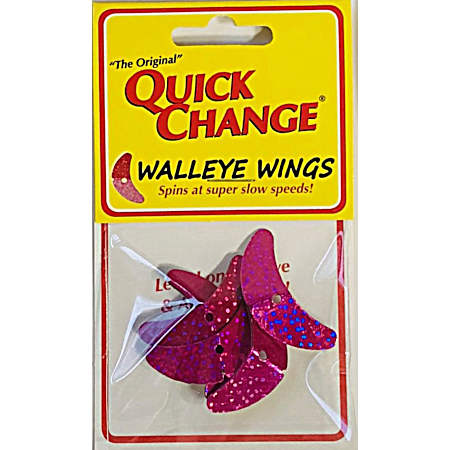 Pink Sparkle Walleye Wings Blade