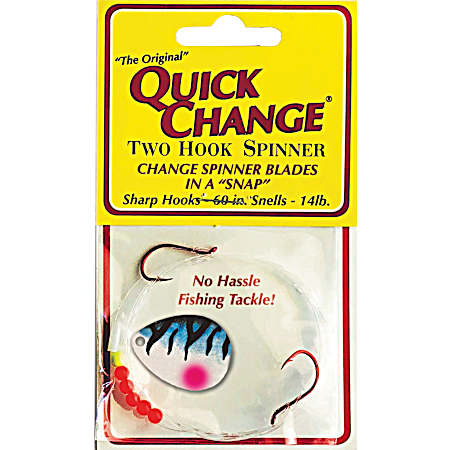 Bluegill Tiger Tiger Stripe 2-Hook Spinner Rig