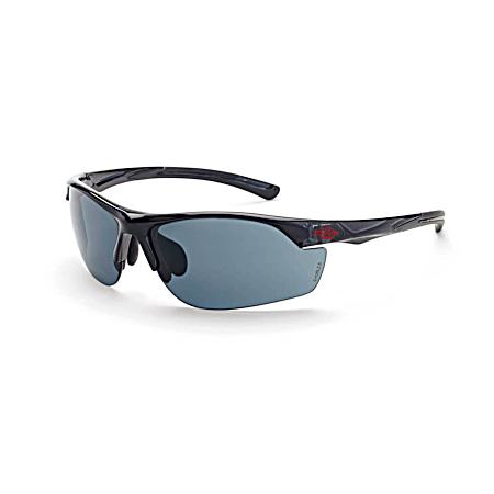 Crossfire Talos Protective Eyewear Crystal Black Frame Smoke Lens Glasses