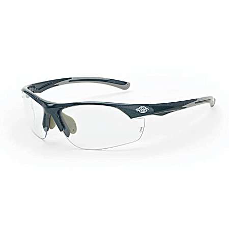 Crossfire Talos Protective Eyewear Pearl Grey Frame Clear Lens Glasses