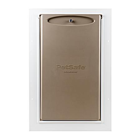 Large Aluminum Wall Entry Pet Door in White