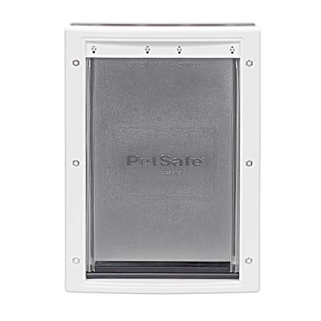 Medium Premium Plastic Pet Door in White