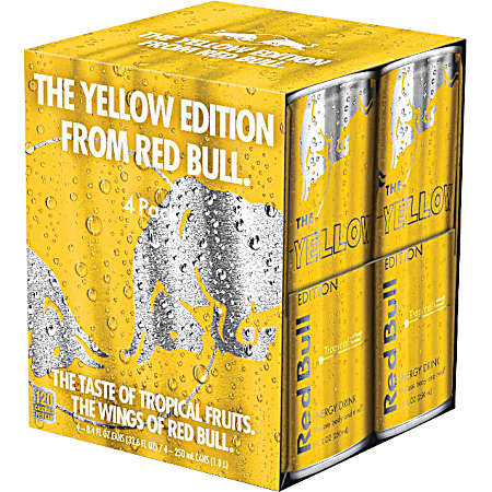The Yellow Edition 8.4 oz Tropical Energy Drinks - 4 Pk