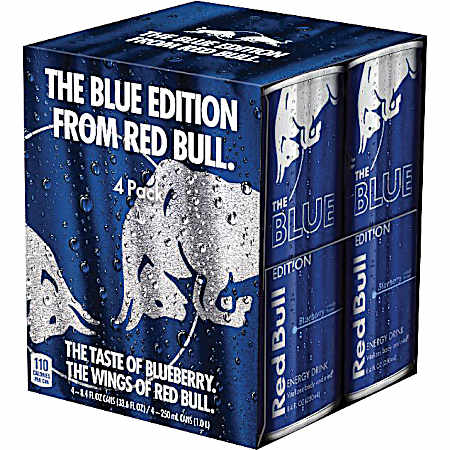 The Blue Edition 8.4 oz Blueberry Energy Drinks - 4 Pk