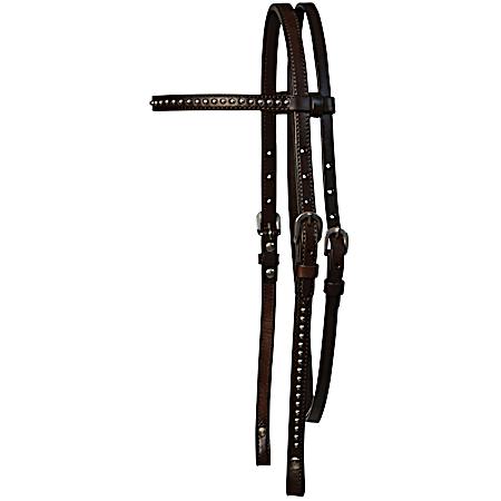 5/8 in Walnut Spot Accent Browband Headstall