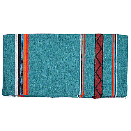 Diamond R Single Weave Saddle Blanket Turquoise