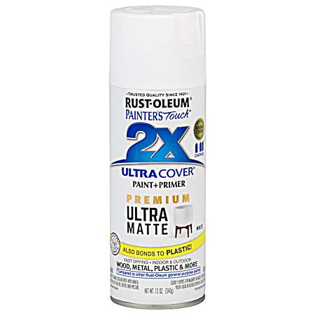 12 oz Painter's Touch 2X Ultra Cover Premium Ultra Matte Spray Paint & Primer